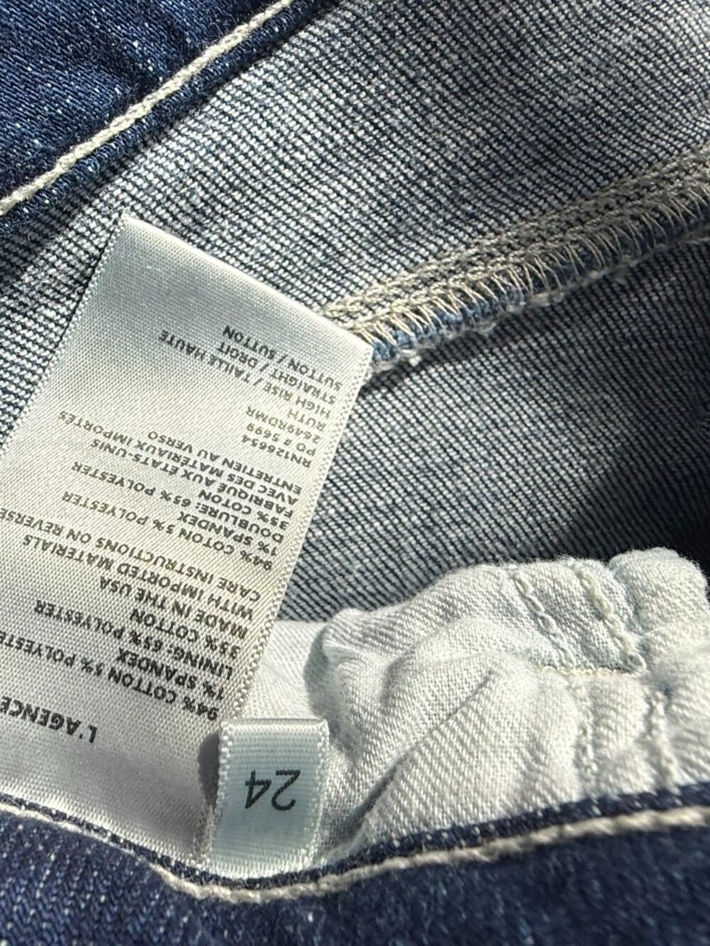 L'AGENCE Ruth Sutton Raw Hem Straight Leg Jeans Size 24 - Picture 5 of 6